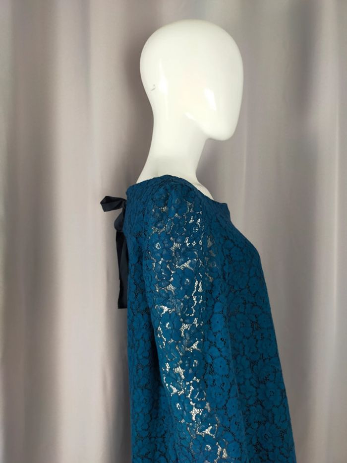 Robe en dentelle bleu nuit – Claudie Pierlot (Exclusivité) - photo numéro 9