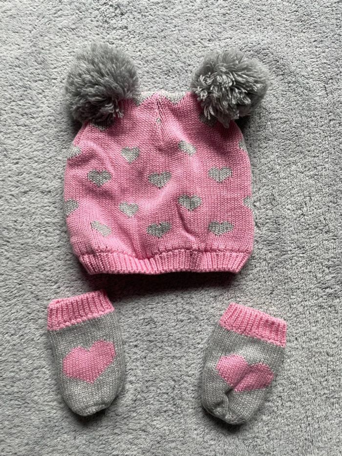 Ensemble bonnet + moufles