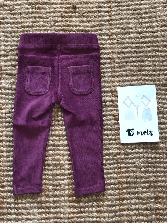 Legging en velours côtelé violet - photo numéro 2