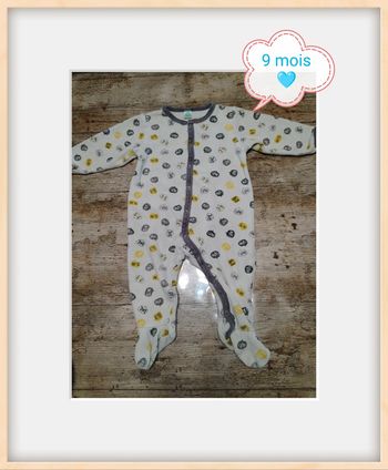 Joli pyjamas grenouillère garçon 9 mois
