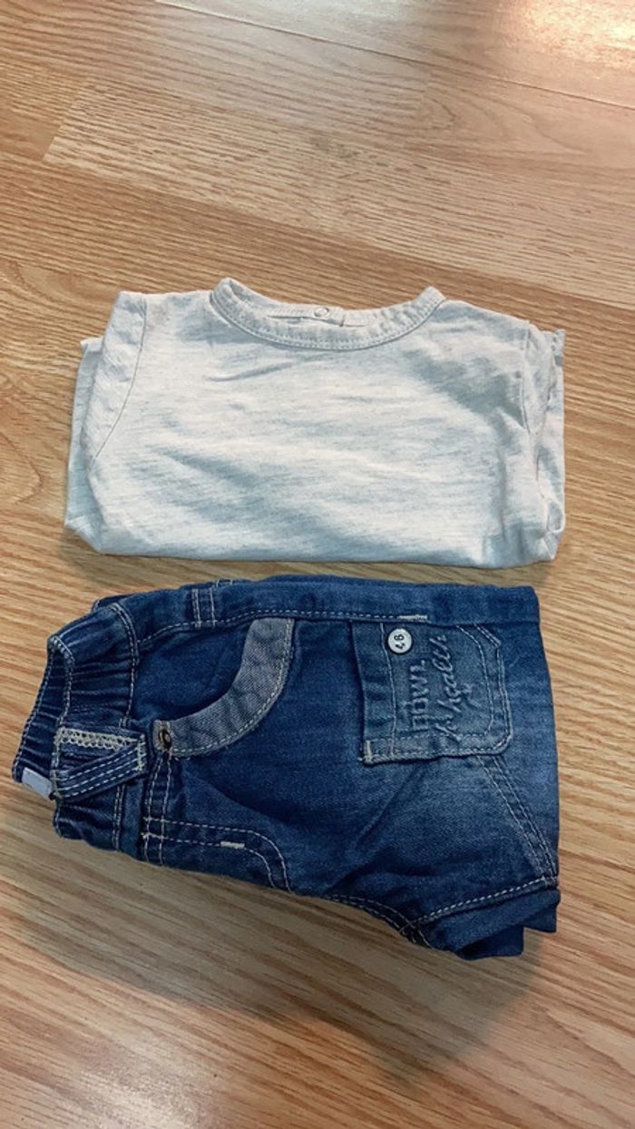 Jean alphabet / t-shirt Kiabi 6 mois - photo numéro 8