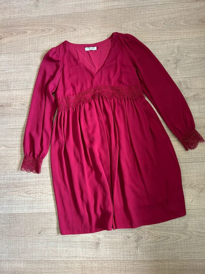 Robe bordeaux à manches longues Naf Naf taille 36 jamais portée - photo numéro 11