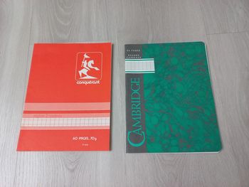 Lot de 2 cahiers neufs Cambridge et Conquérant