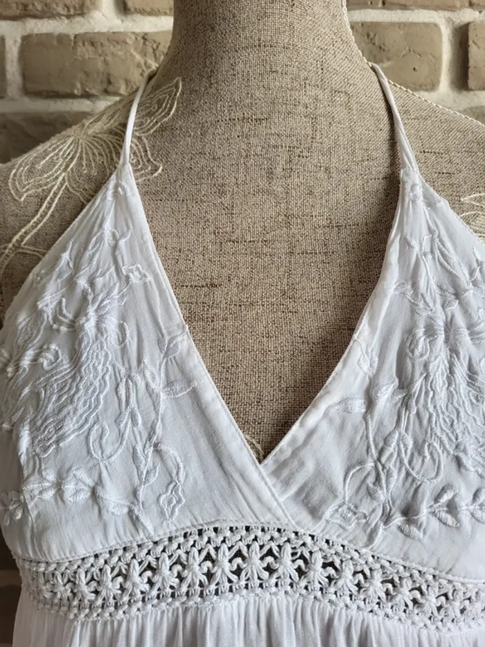 Top dos nu bohème en coton brodé Pimkie - photo numéro 3