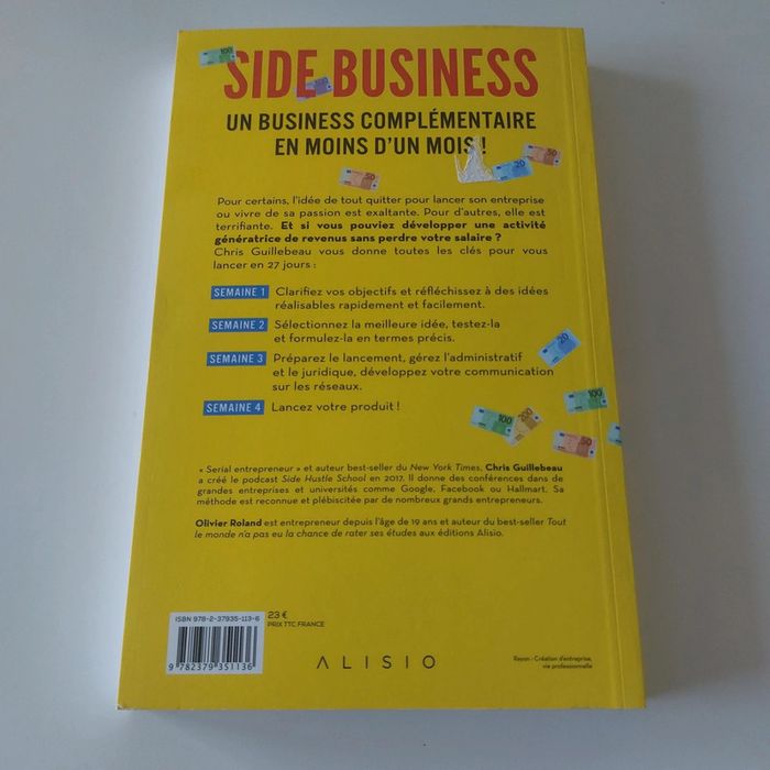 Livre - Side business: Lancez votre activité complémentaire en 27 jours - photo numéro 2