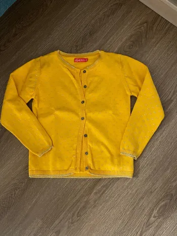 Gilet jaune moutarde fille 6 ans