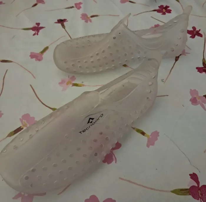 Chaussures de plage, piscine, blanches transparentes, unisexe - T31 - Tecnopro