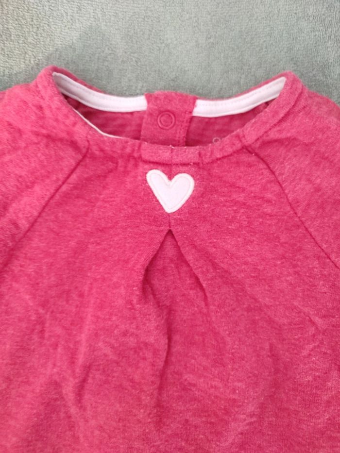 Robe framboise bébé fille 3 mois Obaïbi très bon état - photo numéro 2