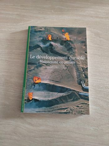 Le développement durable maintenant ou jamais