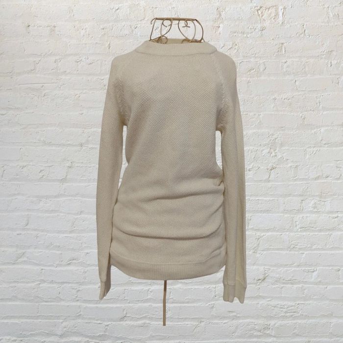 Pull semi-serré un peu long H&M blanc Taille S - photo numéro 3