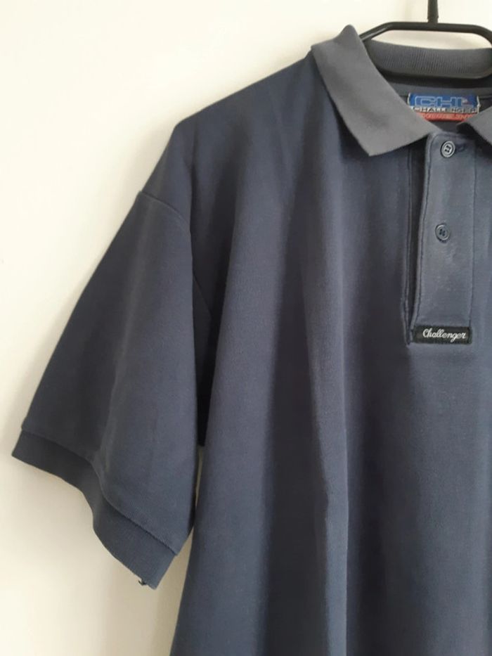Polo vintage bleu marine Challenger XL - photo numéro 2