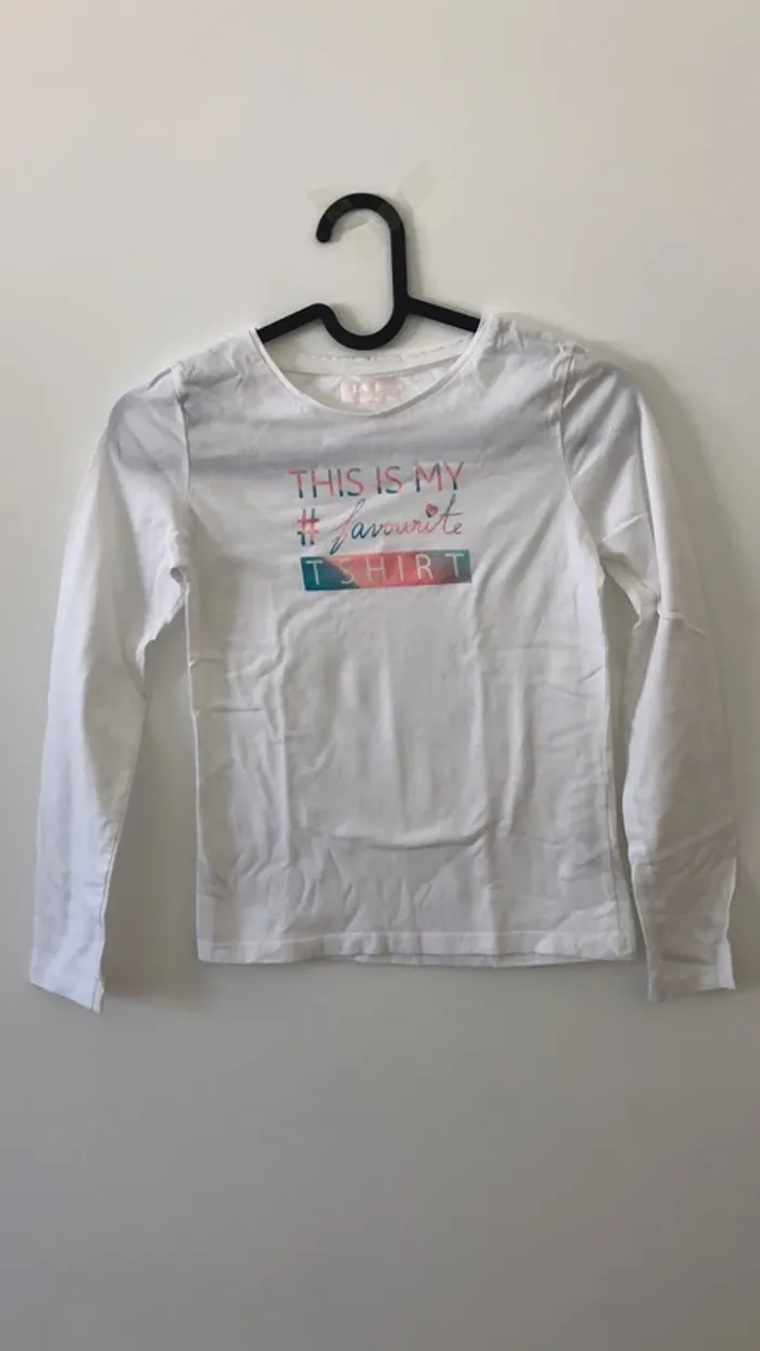 Tee shirt à manche longue blanc
