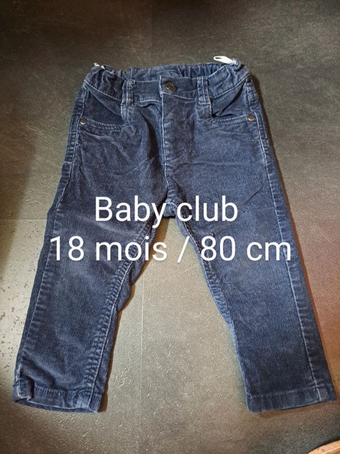 Pantalon à côtes velours baby club