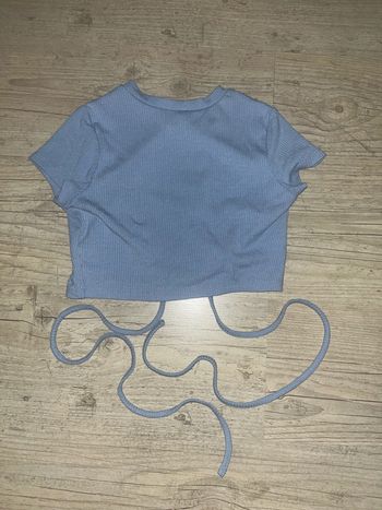 Crop top bleu