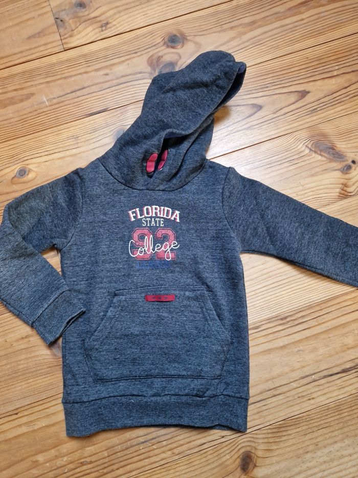 Pull à capuche gris - photo numéro 2