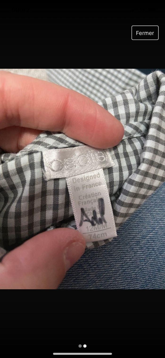 Chemise 12 mois - photo numéro 2