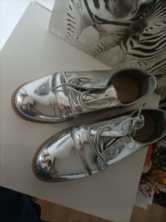 Chaussures argenté gris miroir - photo numéro 5