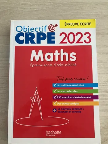 CRPE 2023 – Maths Hachette Éducation