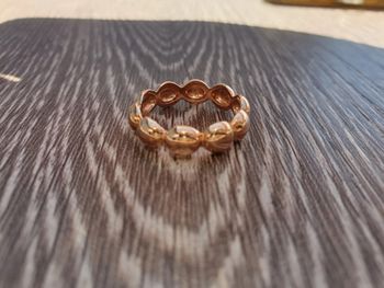 Bague cercles plaqué or rose taille 54 neuve