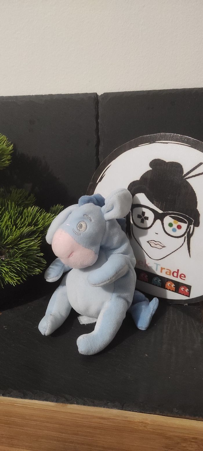 petite peluche doudou bourriquet disney bleu clair rose eeyore nicotoy Âne Pooh