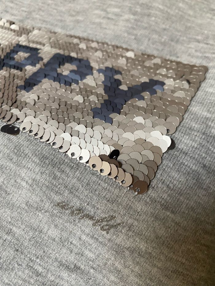 Pull sweat gris sequins argentés 8 ans Okaidi - photo numéro 3