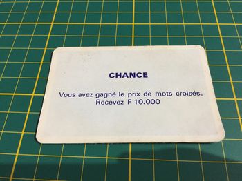 Vous avez gagné le prix de mots croisés carte chance pièce Monopoly Miro Parker company #A63