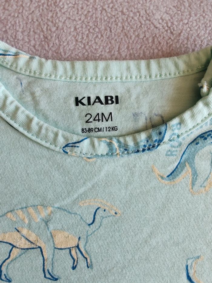 Ensemble tee-shirt short pyjama motif dino crabe 24 mois - photo numéro 7