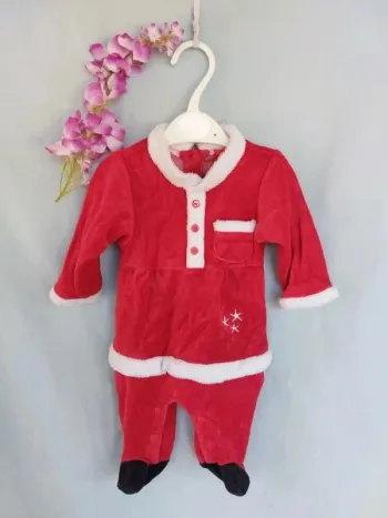 Pyjama velours mixte Noël 3 mois Tissaia