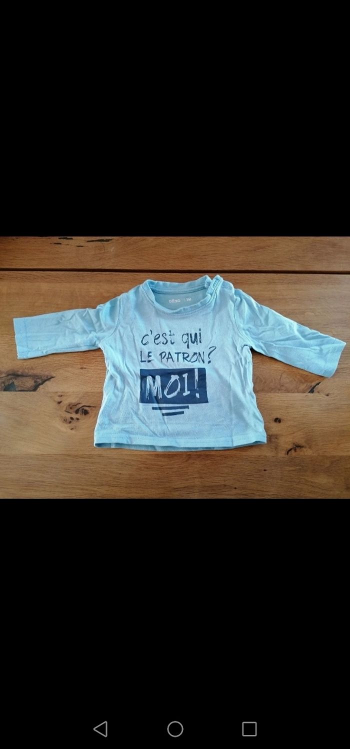 T-shirt manches longues 3 mois