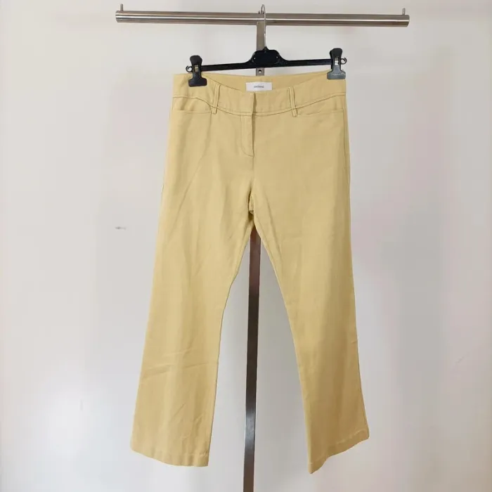 Pantalon jaune/beige cacharel - Élégant et sobre - Taille 38 estimée longueur 90cm x 40cm A598