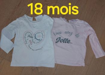 2 t-shirts manches longues