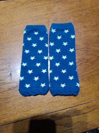 Guêtres bleues étoiles blanches 21 cm