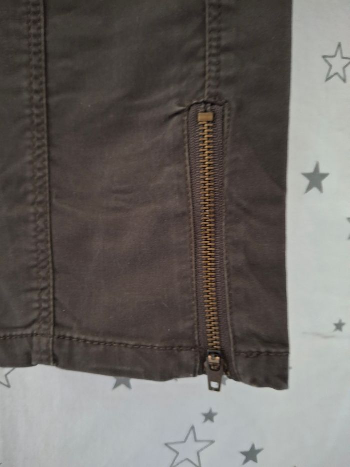 Pantalon marron réglable avec 2 boutons et une fermeture éclair 12  ans Zara - photo numéro 4