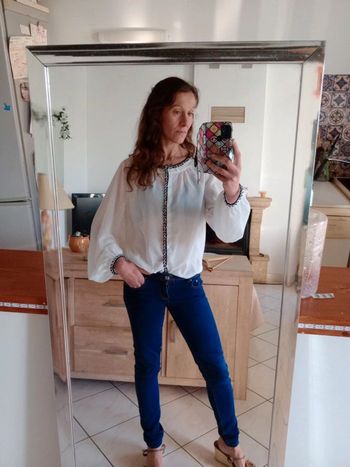 Blouse femme 42 blanc cassé c72