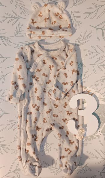 Pyjama+ bonnet 3 mois