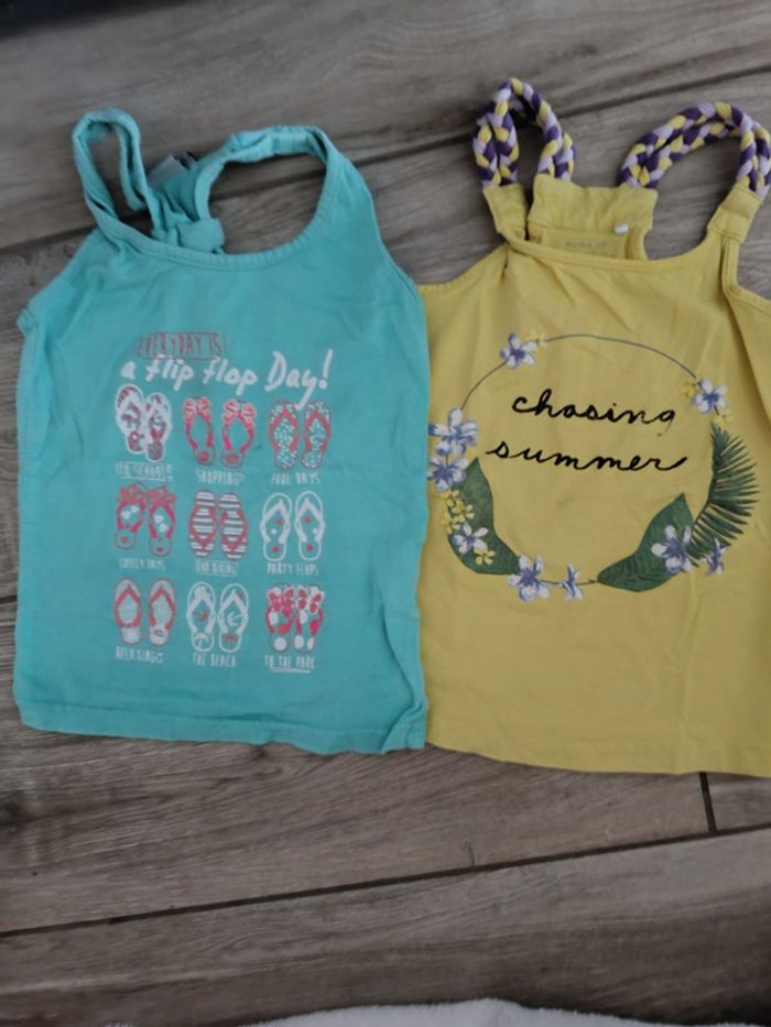 Lot de 2 t shirts débardeur 6 ans fille été