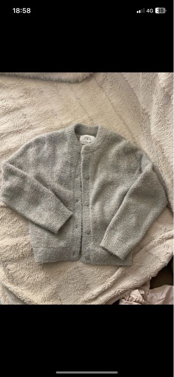 Gilet Zara fille 11-12 ans gris pailleté
