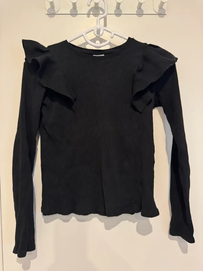 Haut manches longues Zara noir 11-12 ans