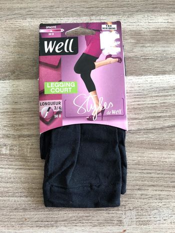 Legging WELL noir taille 3/4 neuf