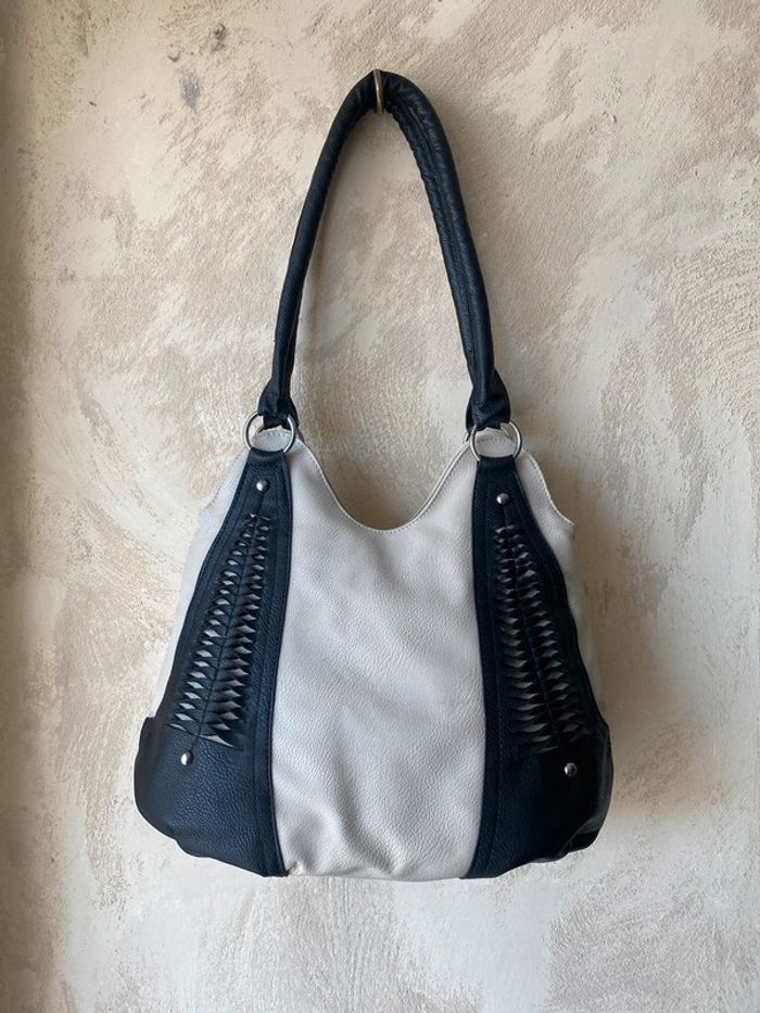 Sac bicolore similicuir - photo numéro 2