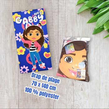 Serviette drap de plage Gabby dollhouse Gabby chat