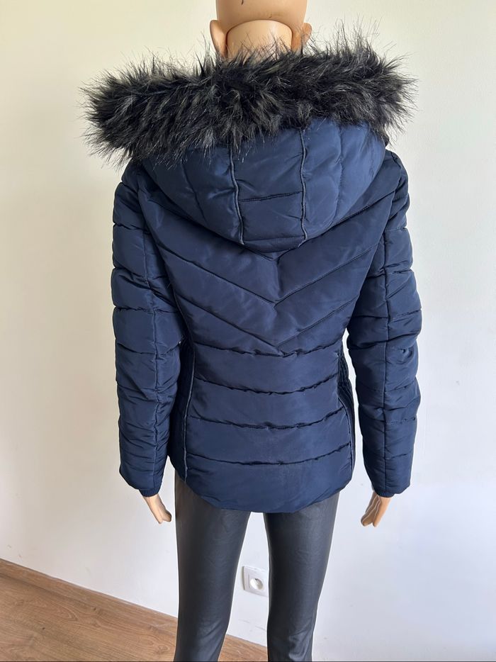 Doudoune bleue marine avec capuche Tom Tailor taille S TBE - photo numéro 6