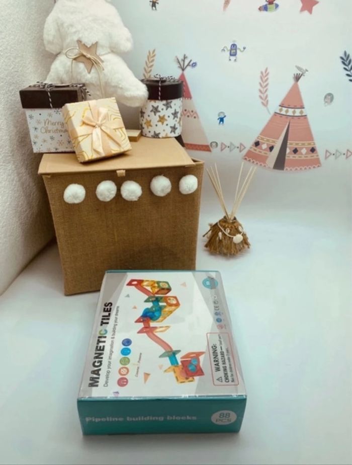 Jouet de construction - Blocs de construction magnétiques - 88 pièces neuves - 3D pipe-line - photo numéro 4