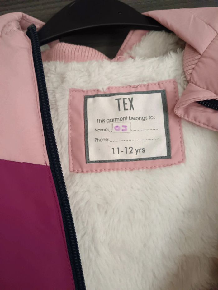 Manteau rose bleu avec intérieur rembouré Tex 11 12 ans - photo numéro 2