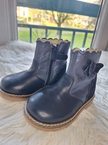 Boots - Pat & Ripaton - Cuir - Marine - Taille 20