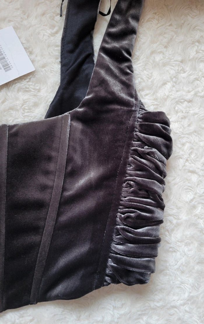 Superbe haut chic brillant velour Zara - photo numéro 3