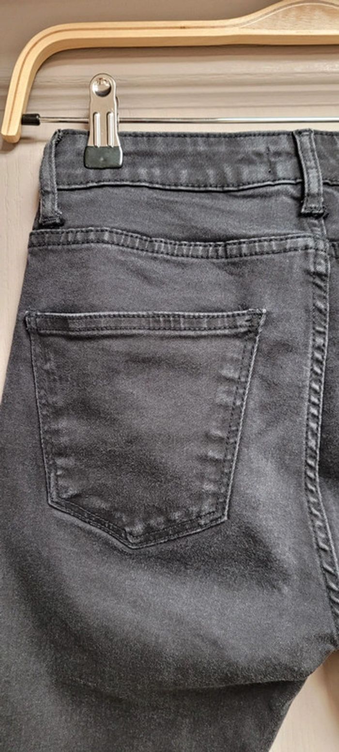 Jean slim Noir délavé Zara Premium - photo numéro 4