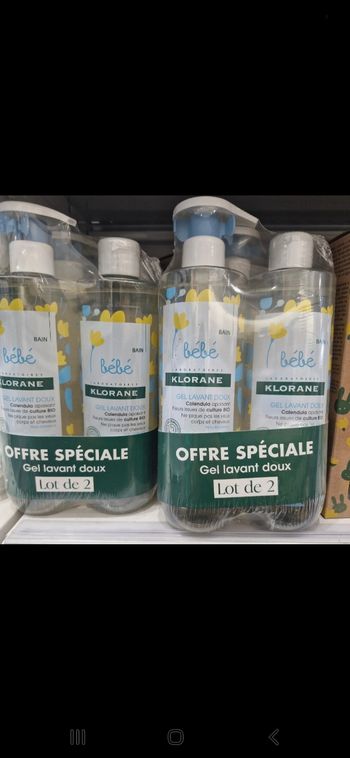 Lot de 2 gel lavant Klorane