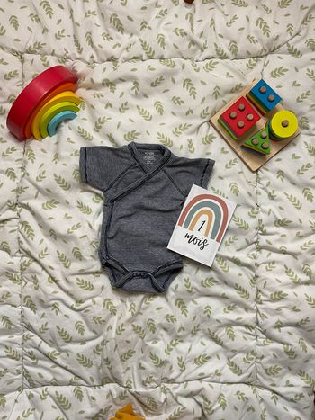 body manches courtes rayé marine et blanc 1 mois kiabi ouverture devant