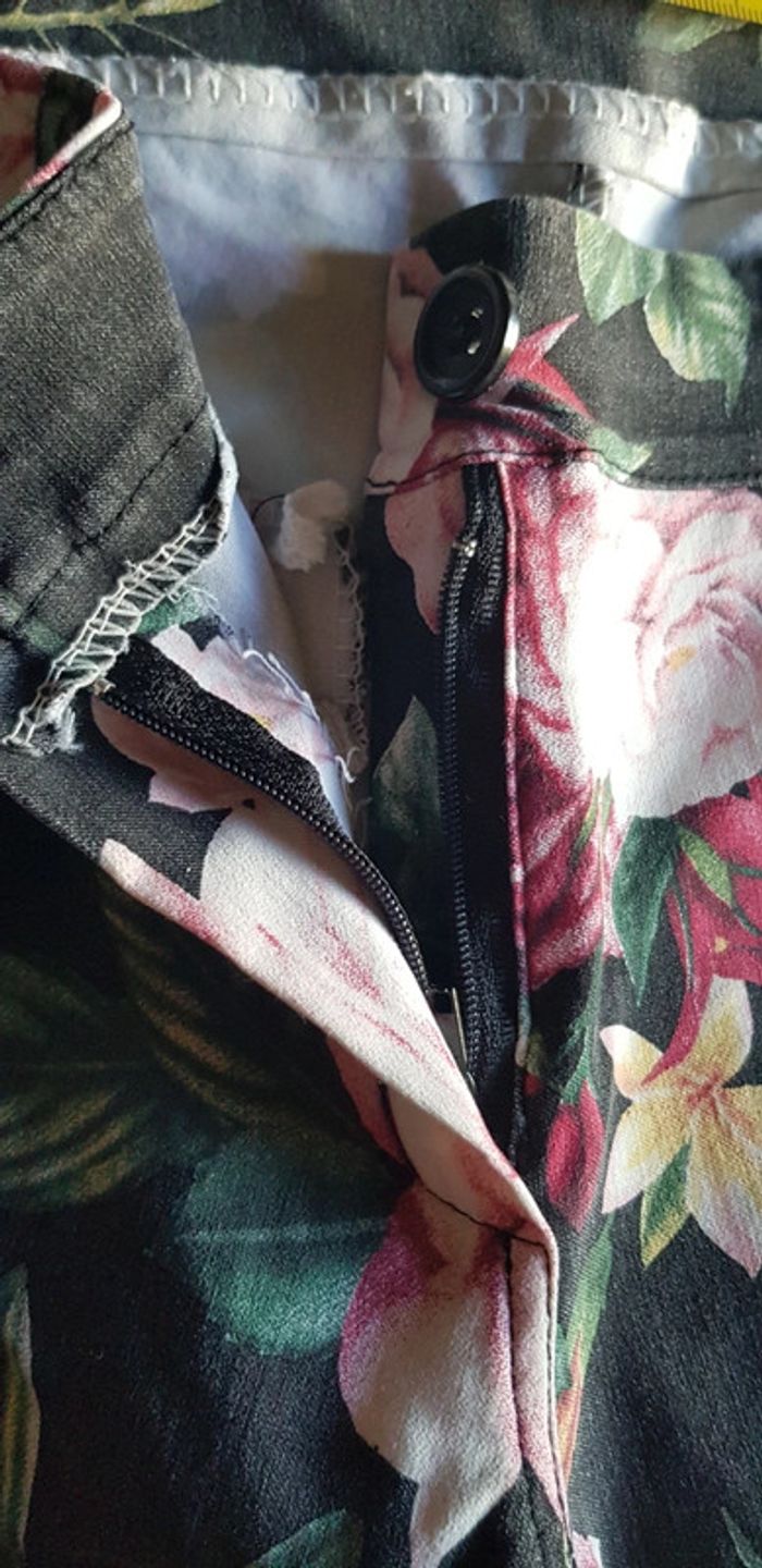 Pantalon été fleuri taille s - photo numéro 8